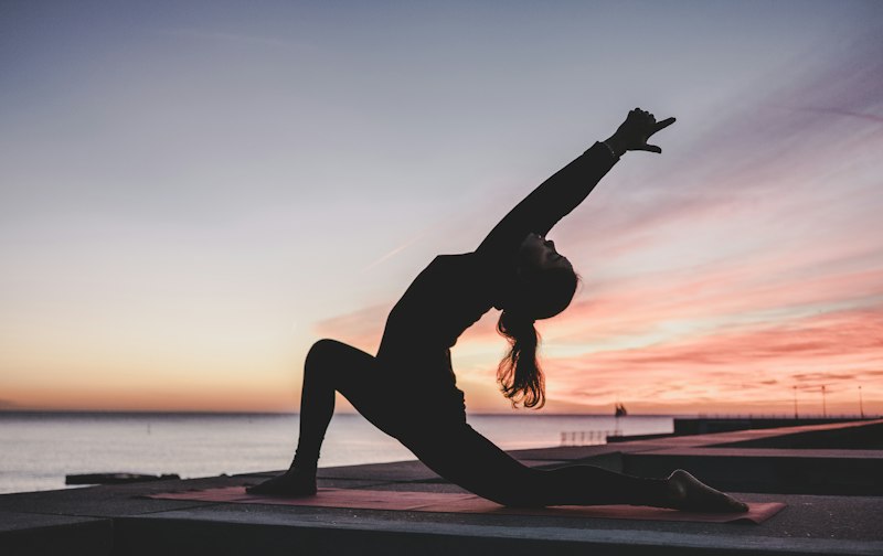Mindful morning yoga and wellness meditation