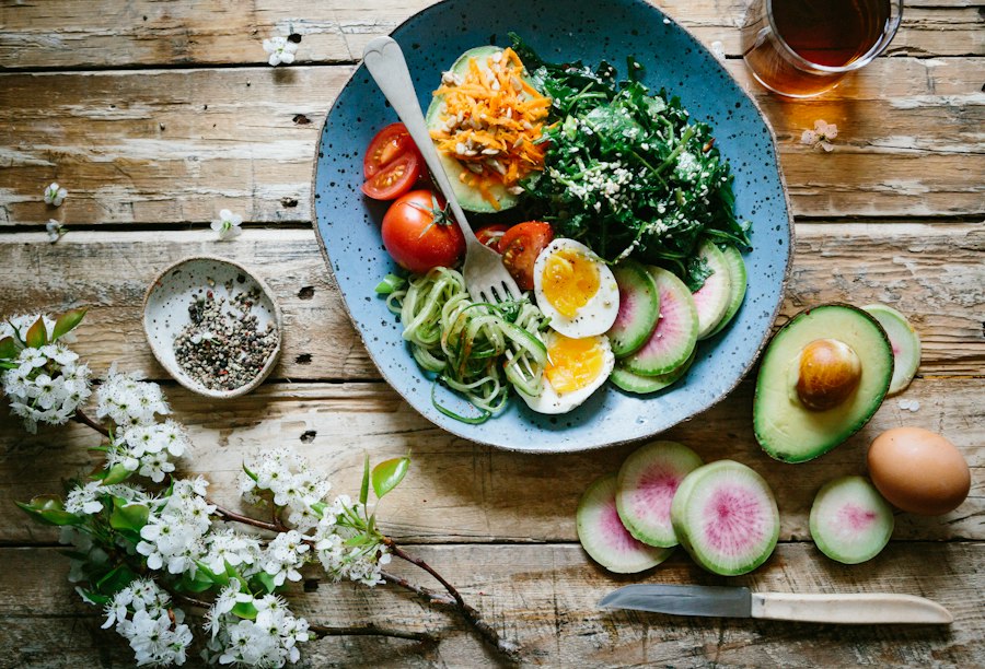 Fresh wholesome Mediterranean bowl